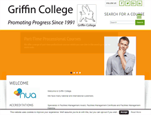 Tablet Screenshot of griffin-college.com